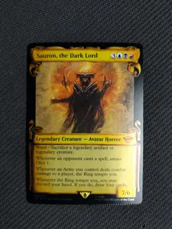 Sauron, the Dark Lord (Showcase Scrolls) - [Foil] Crimped and double foil stamps - Image 1