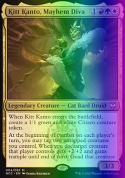 MTG Kitt Kanto, Mayhem Diva (4/485) Streets of New Capenna Commander LP FOIL - Image 1