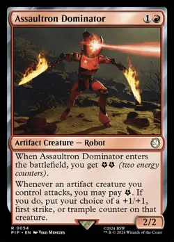 MTG Magic the Gathering Assaultron Dominator (54/1190) Fallout LP - Image 1