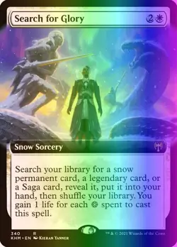MTG Magic the Gathering Search for Glory (340/552) Kaldheim LP FOIL - Image 1