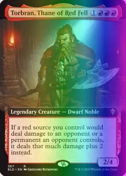 MTG Torbran, Thane of Red Fell (367/537) Throne of Eldraine NM FOIL - Image 1
