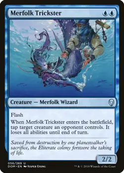 MTG Magic the Gathering Merfolk Trickster (56/296) Dominaria NM - Image 1