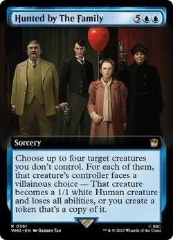 Extended Art HUNTED BY THE FAMILY Rare R 0361 WHO EN MTG Magic - DOCTOR WHO 2023 - Image 1