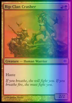 Magic the Gathering MTG Rip-Clan Crasher (189) Shards of Alara LP FOIL - Image 1