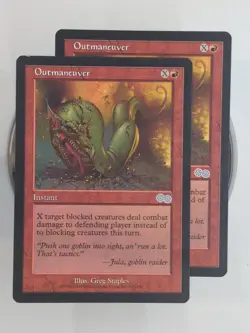 2x Outmaneuver #205 Urza's Saga LP Small Seller ?? Fast Free Shipping! - Image 1