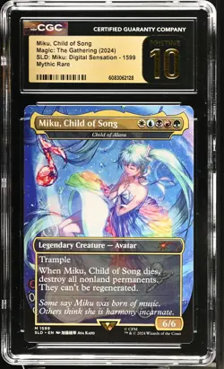 CHILD OF ALARA Secret Lair Miku, Child of Song Mythic CGC Pristine 10 MTG - Image 1