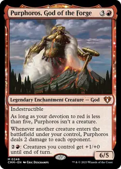 MTG PURPHOROS, GOD OF THE FORGE EXC - PURFOROS, DIO DELLA FUCINA 246 - CMM - Image 1