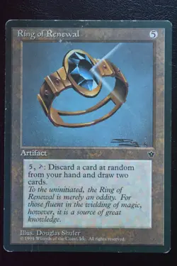 Magic The Gathering MTG RING OF RENEWAL Fallen Empires MP Moderately Played - Image 1