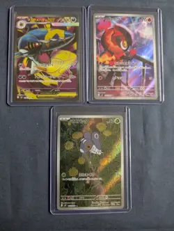 Pokemon Scarlet & Violet 3-Card SR AR Lot Nymble Mega Inferno Charcadet Sharpedo - Image 1