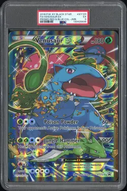 2016 POKEMON XY BLACK STAR PROMO RED & BLUE COLL-TAG FULL ART/VENUSAUR EX PSA 5 - Image 1