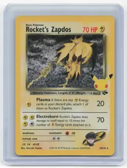 2000 Pokemon Rocket's Zapdos Celebrations: Classic Collection Rare #15/132 NM - Image 1