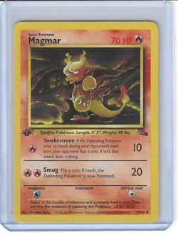 POKEMON FOSSIL 1ST EDITION MAGMAR UNCOMMON # 39/62 UNPLAYED NM - Image 1