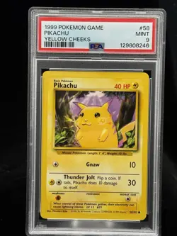 Pikachu #58 Base Set 1999 Pokemon Game PSA 9 ? - Image 1