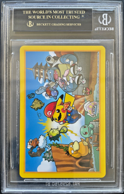 Pokemon Mario Pikachu Poker Deck 2016 Queen Of Hearts BGS 10 Black Label - Image 2