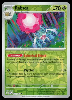 Rabsca 024/162 Reverse Holo Pokemon Temporal Forces NM - Image 1