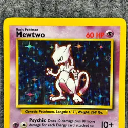 Vintage Pokemon - Base Set - Mewtwo - 10/102 Holo - LP Very Good Unlimited - Image 5
