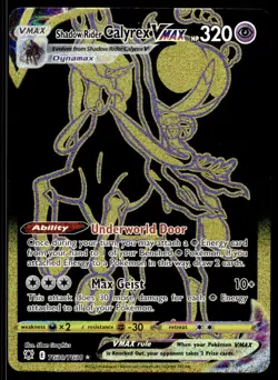 Pokemon TCG SWSH Chilling Reign #TG30/TG30 Shadow Rider Calyrex VMAX NM - Image 1