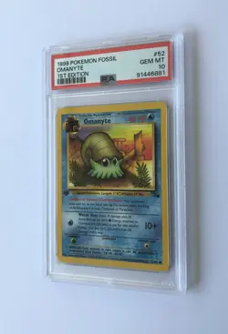 PSA 10 Omanyte 1999 Fossil 52/62 1st edition Pokemon Gem Mint - Image 3
