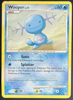 Wooper 118/132 Pokemon English Diamond & Pearl Secret Wonders 2007 - Image 1