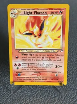 2002 Pokemon TCG Light Flareon #46/105 Neo Destiny Non Holo Rare LP/VMP 🔥 - Image 1