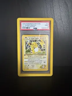 2000 Pokemon Gym Challenge Lt. Surge's Raichu 1st Edition Holo Rare #11 PSA 9 - Image 1