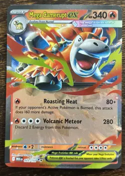 Mega Camerupt EX #22 - Pokemon Mega Evolution - Near Mint Condition - Image 1