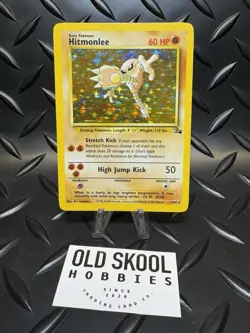 1999 Pokemon WOTC Fossil ~ Hitmonlee 7/62 Holo Rare ~ MP+ - Image 1