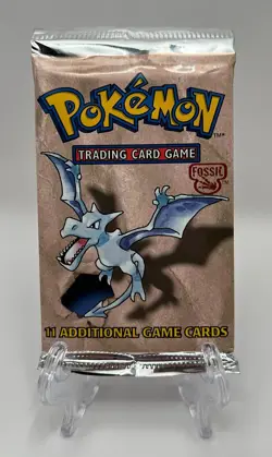 (402754) Pokemon Fossil Unlimted Edition Aerodactyl Booster Pack Factory Sealed - Image 1