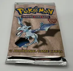 (402754) Pokemon Fossil Unlimted Edition Aerodactyl Booster Pack Factory Sealed - Image 5
