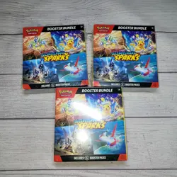 Pokemon Surging Sparks Booster Bundle Lot of 3 (Same as Half Booster Box) SEALED - Image 1