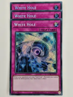 Yu Gi Oh - 3x LCKC-EN102 White Hole - Secret Rare - Image 1