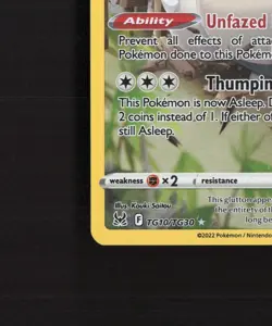 Snorlax TG10/TG30 Lost Origin Full Art Ultra Rare Holo Pokemon Card NM - Image 5