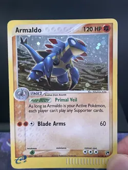 Pokemon Card Armaldo 1/100 EX Sandstorm Rare Holo Light Play - Image 2
