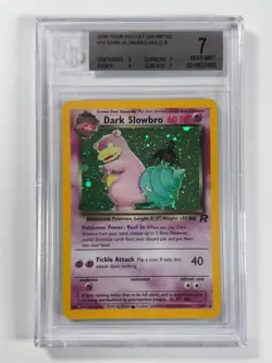 Pokemon Cards Dark Slowbro 12/82 Team Rocket BGS 7 WOTC Unlimited Holo Unlimited - Image 1
