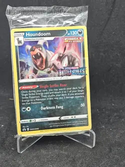 Pokemon Card Houndoom SWSH090 Battle Styles Stamped Promo Sealed - Image 1