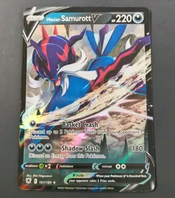 Pokemon Astral Radiance Hisuian Samurott V Ultra Rare Card 101/189 NM - Image 1