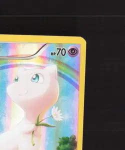 Mew XY110 XY Full Art Black Star Promo Holo OFFCENTER Pokemon Card LP - Image 4