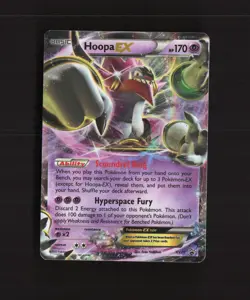 Hoopa EX XY71 XY Black Star Promo Holo Pokemon Card DMG - Image 1