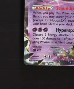 Hoopa EX XY71 XY Black Star Promo Holo Pokemon Card DMG - Image 5