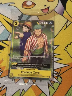 One Piece TCG Roronoa Zoro Op10-113 Promo Card - Image 1