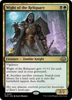 MTG - Wight of the Reliquary [Modern Horizons 3 Prerelease Promos] Foil - Image 1