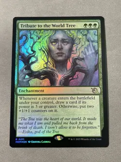 Tribute to the World Tree MTG March of the Machine Foil NM - Image 1