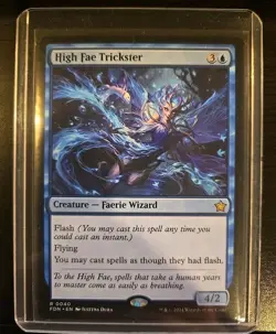 MTG High Fae Trickster FDN #40 Regular Card NM/M Condition - Image 1