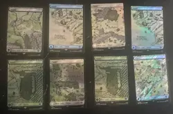 MTG, Lord Of The Rings | Set of 8 Basic Lands | Full Art | Surge Foil - Image 1