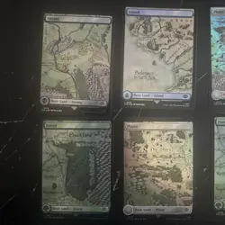 MTG, Lord Of The Rings | Set of 8 Basic Lands | Full Art | Surge Foil - Image 2