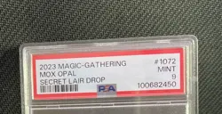 2023 MTG SECRET LAIR DROP #1072 MOX OPAL PSA 9 NS - Image 2