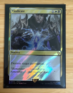 Magic the Gathering: Vindicate (Surge Foil) Commander: Final Fantasy Foil NM - Image 1