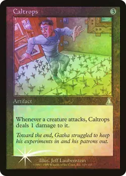 Magic The Gathering MTG CALTROPS FOIL Urza's Destiny NM Near Mint - Image 1