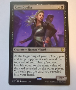 {1x} ~ Keen Duelist ~ NM MTG Commander 2021 C21 CEDH Black Rare ***Startropic*** - Image 1