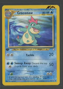 Croconaw 1. Edition | Neo Genesis 32/111 | Pokemon Karte EN NM Tyracroc 2000 - Image 1